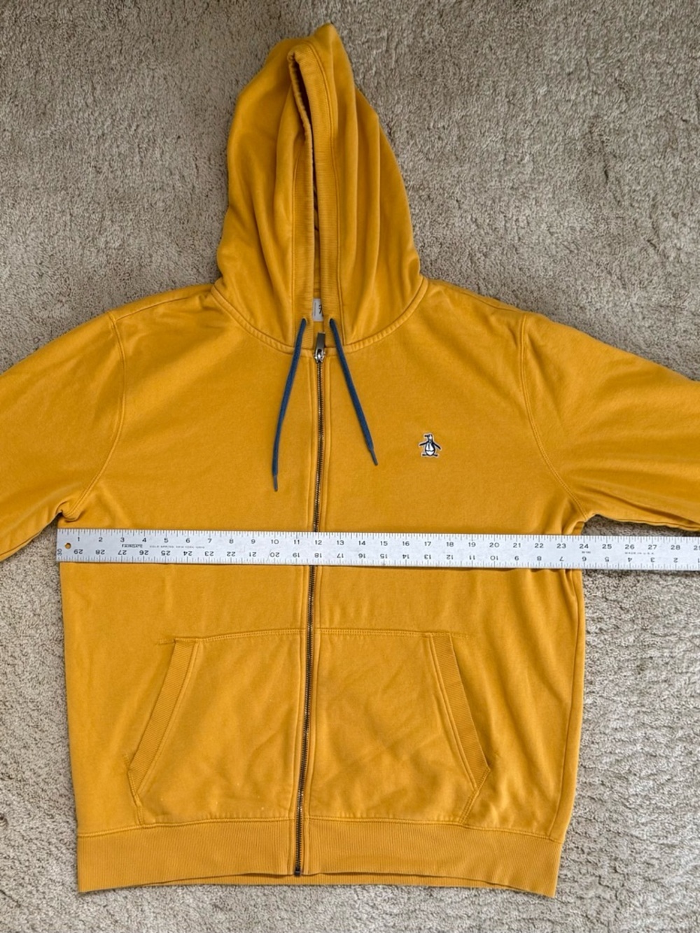 Original Penguin Golden Yellow Full-Zip Hoodie - Picture 2 of 4